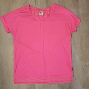 Avia Women's Athletic Activewear Short Sleeve Pink Crew Neck Shirt Medium M